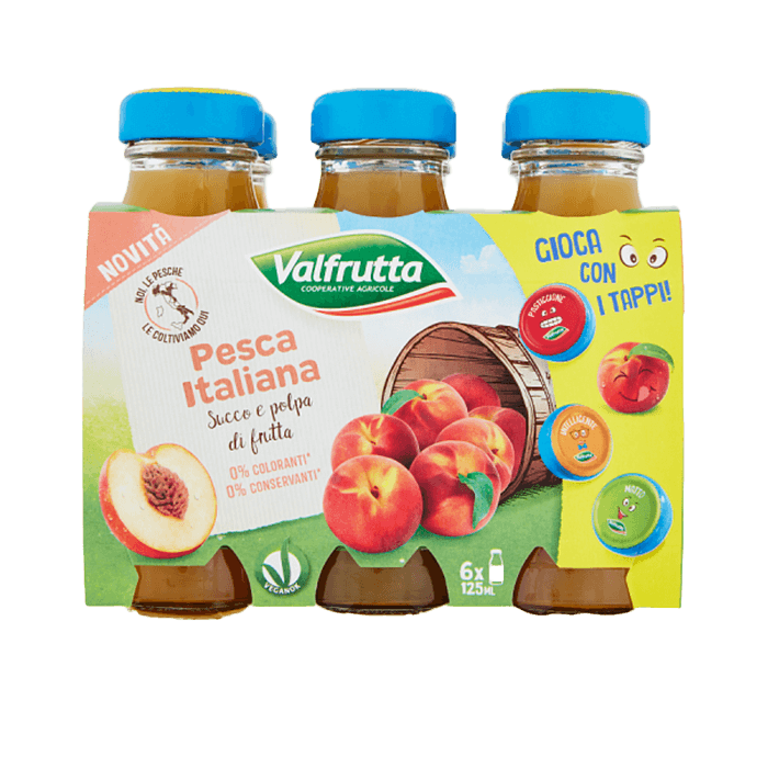 VALFRUTTA SUCCO DI FRUTTA IN VETRO PESCA