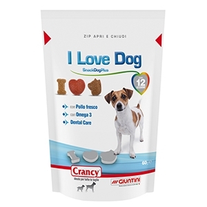 I LOVE  DOG SNACK PER CANI