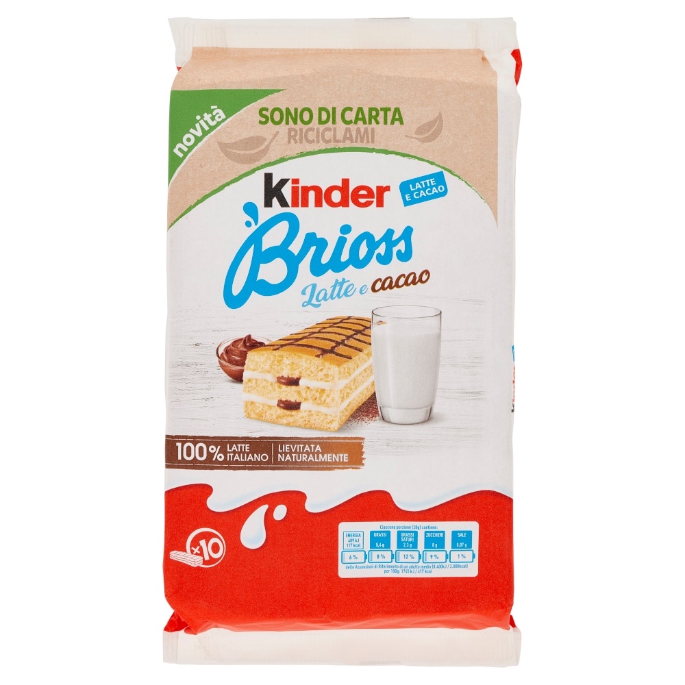 KINDER BRIOSS LATTE E CACAO