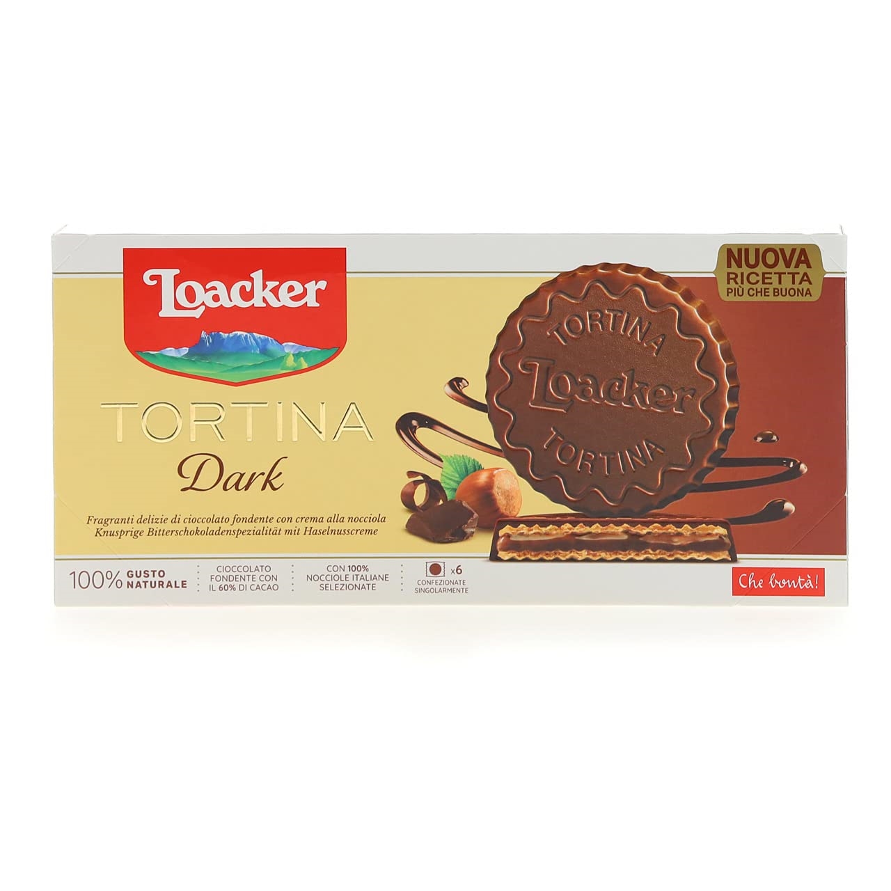 LOACKER TORTINA AL CIOCC. FONDENTE CON CREMA ALLA NOCCIOLA