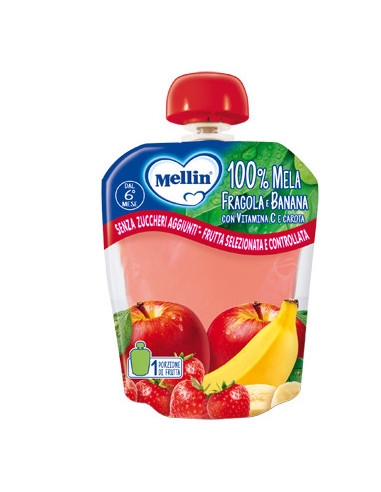 MELLIN POUCH MELA,FRAGOLA E BANANA