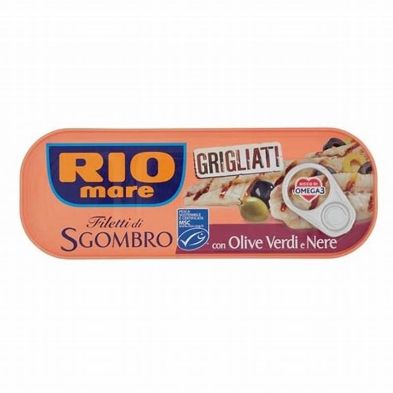 RIO MARE I GRIGLIAT SGOMBRO CON OLIVE VERDI E NERE 